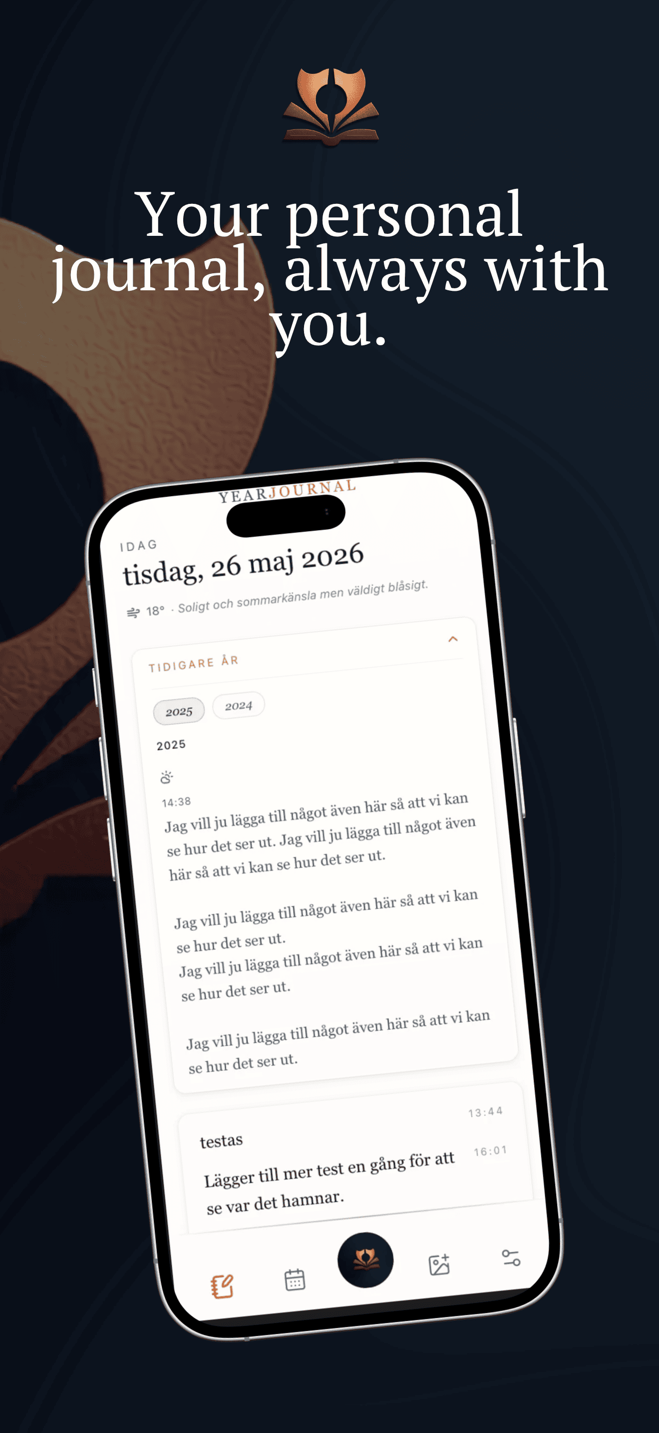 YearDiary app on iPhone